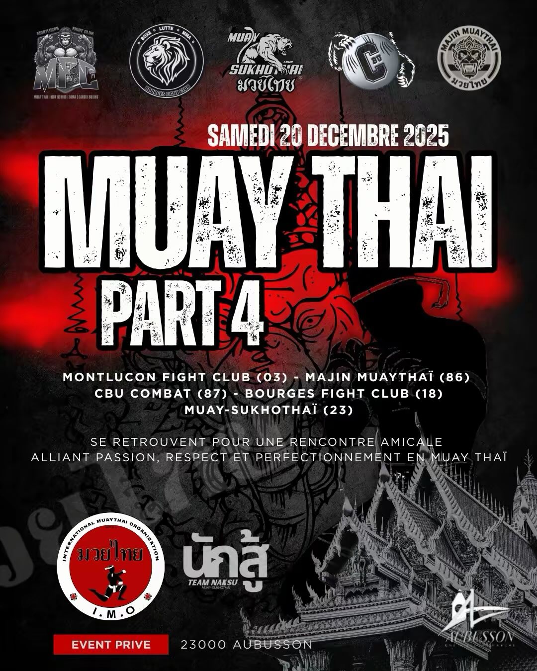 Affiche Muay Thai Part 4 - Aubusson