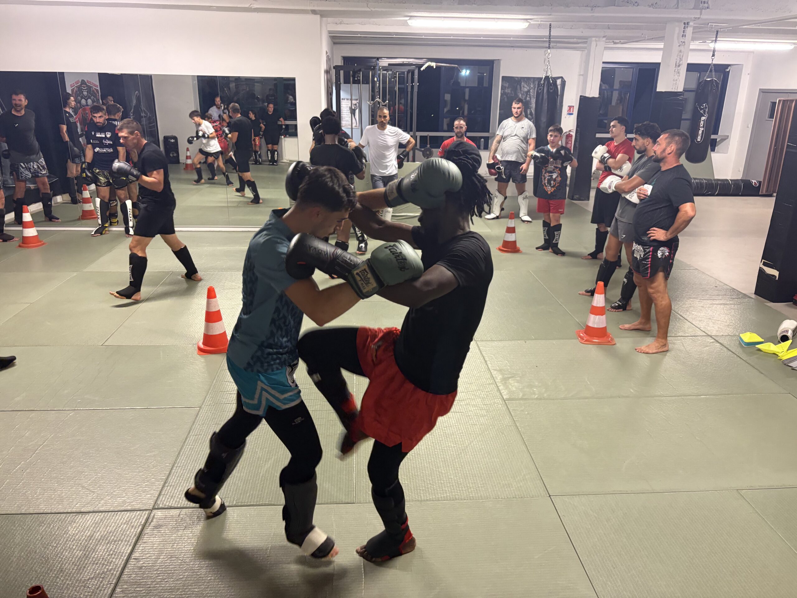 Séance d'entraînement au Montluçon Fight Club