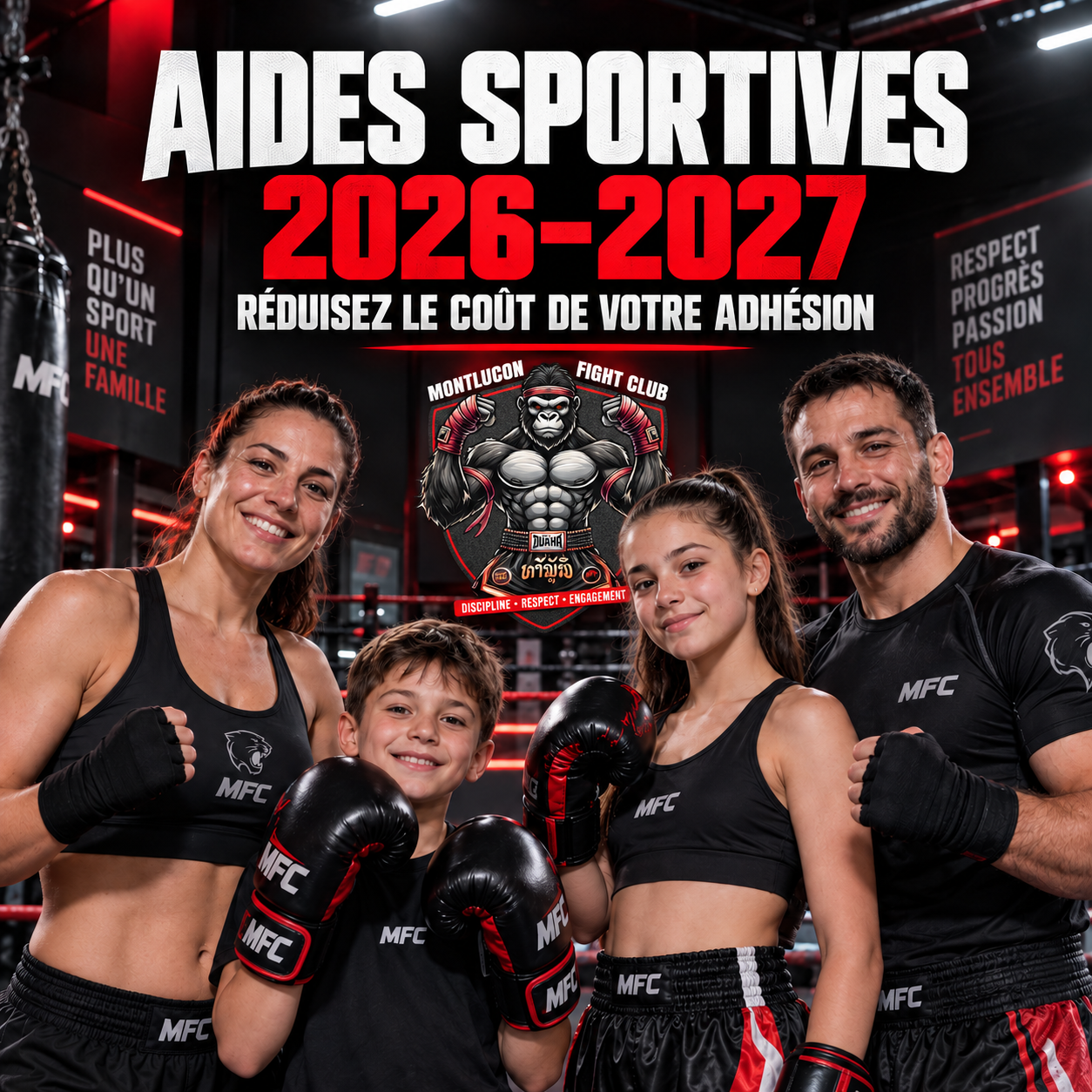 Aides sportives 2026-2027 : financez votre adhésion au Montluçon Fight Club